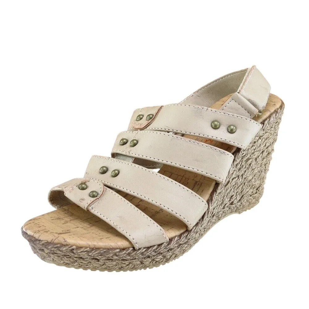 Selex‎ Size 5 M Women Sandal Strappy Beige Synthetic